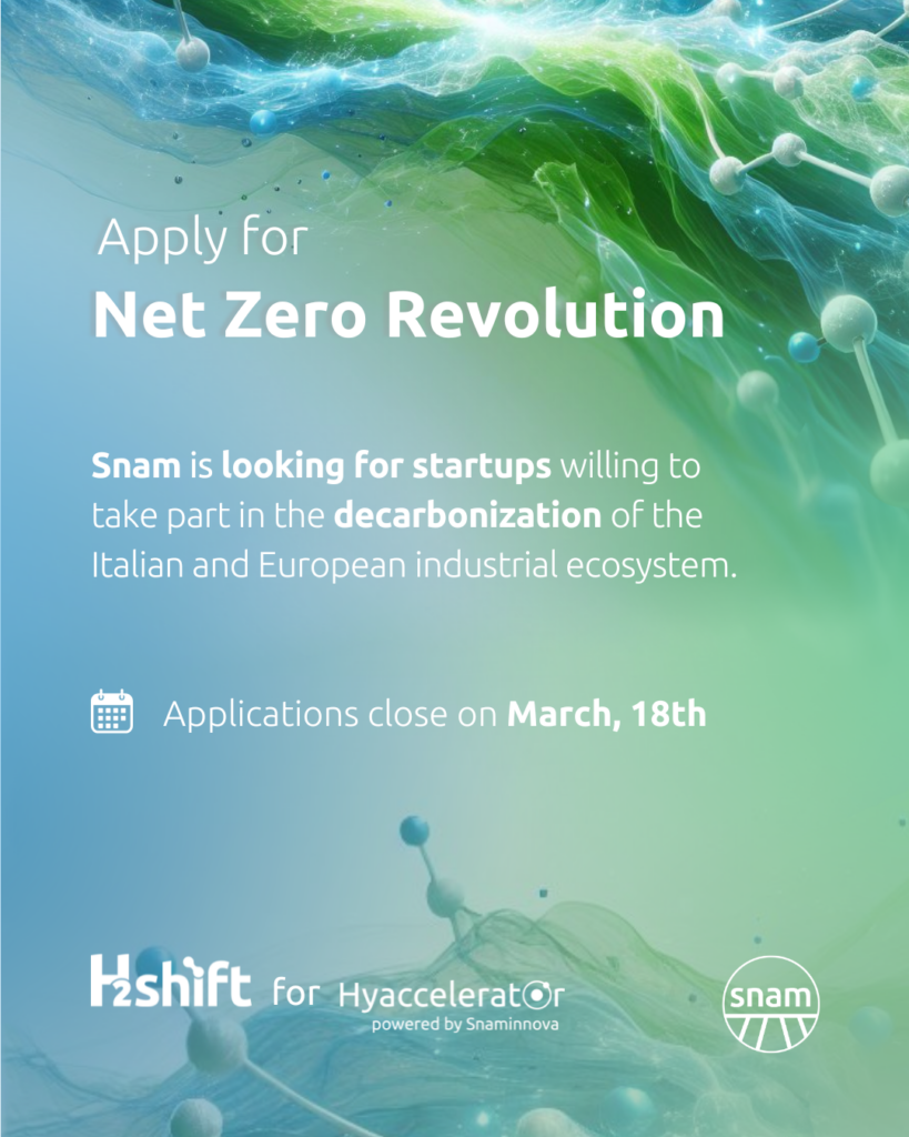 Net Zero Revolution: Snam launches the fourth edition of its corporate accelerator